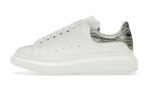 Oversized bianco argento coccodrillo
