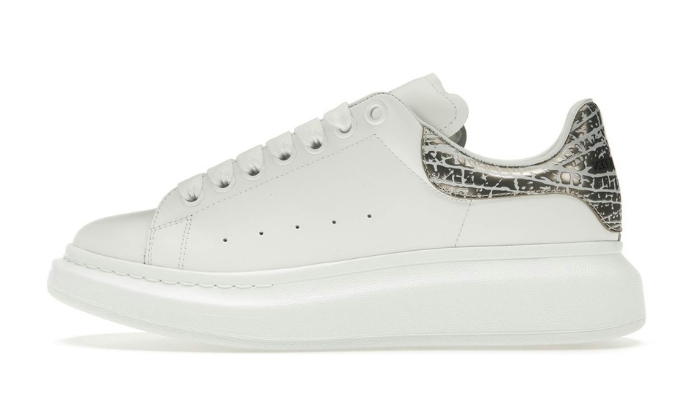 Oversized bianco argento coccodrillo Oversized bianco argento coccodrillo