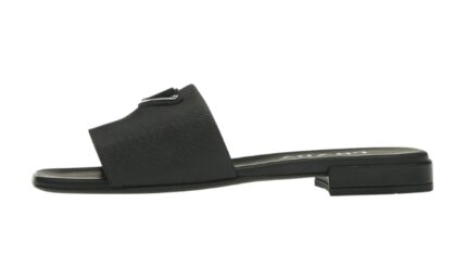 Sandali Fascia Pelle Saffiano Nera