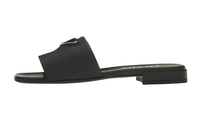 Sandali Fascia Pelle Saffiano Nera Sandali Fascia Pelle Saffiano Nera