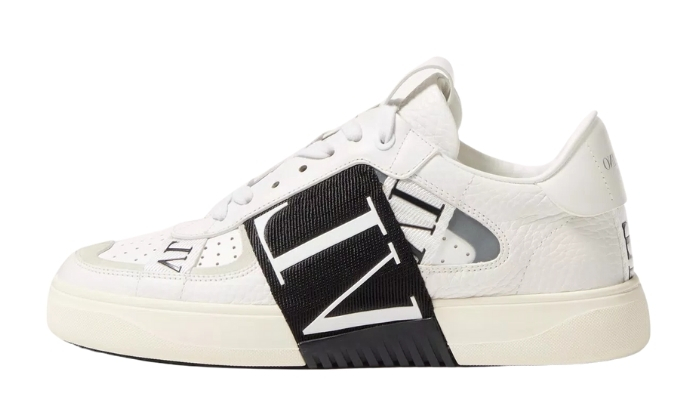 Sneaker in vitello fasciato BIANCO/NERO Sneaker in vitello fasciato BIANCO/NERO