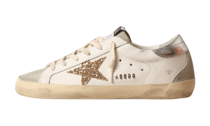 Super-Star gold glitter star and ice suede inserts Super-Star gold glitter star and ice suede inserts