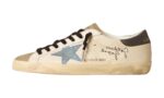 Super-Star stella in denim e talloncino in pelle grigia
